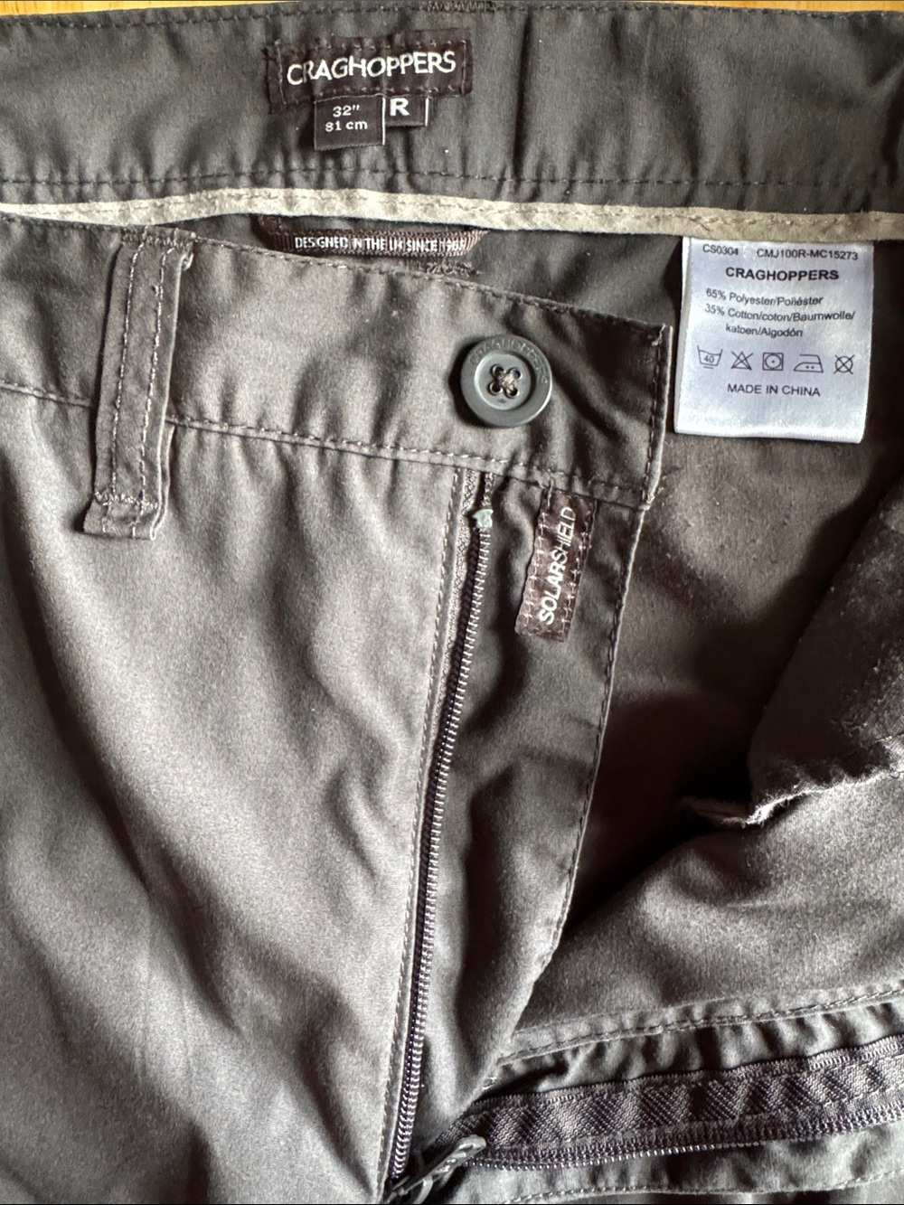 Craghoppers grey Solar Shield Pant